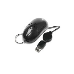 MOUSE Ins Mini USB Óptico Retractil IS-MS103 (NEGRO)